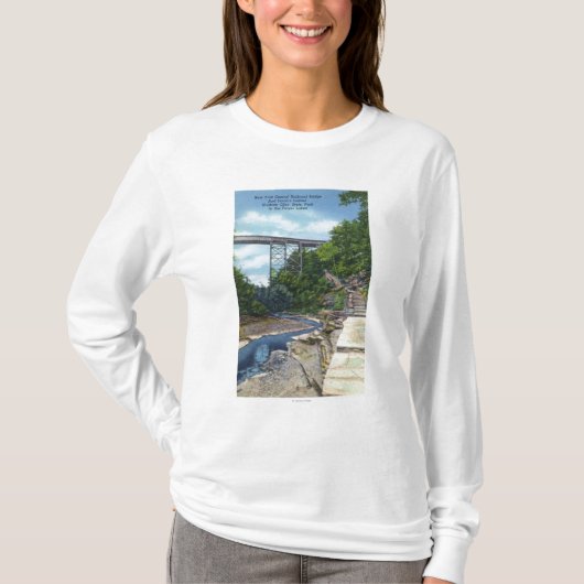 NY中央RRの橋、ヤコブの梯子 Tシャツ (正面)