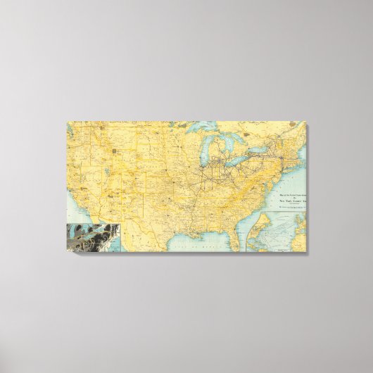 NY中心線 キャンバスプリント (正面)