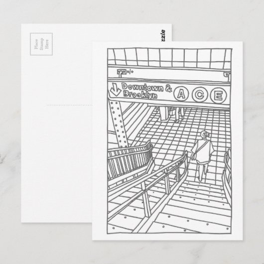 NY地下鉄 ポストカード (正面/裏面)