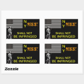 NY抵抗 長方形シール (シート)