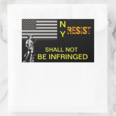 NY抵抗 長方形シール (バッグ)