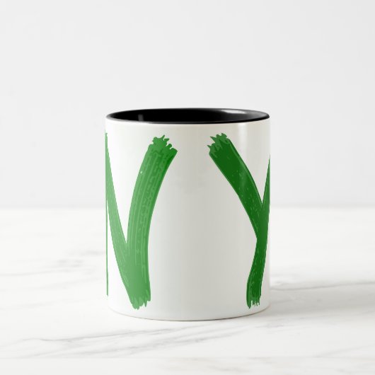 NY文字コーヒーマグ ツートーンマグカップ (中央)