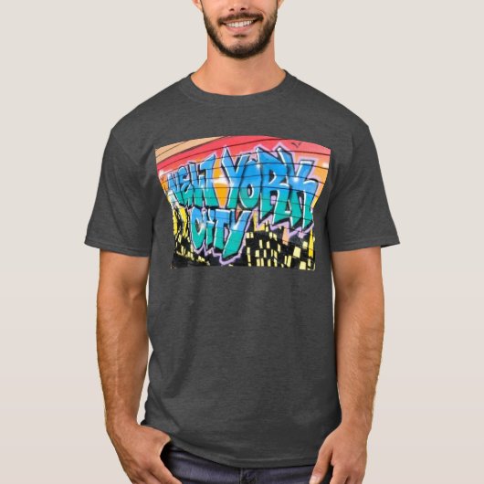 ny落書きのニューヨークシティのお尻のTシャツ Tシャツ (正面)