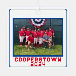 NY野球チームカスタムのチームおもしろいの事実 メタルオーナメント