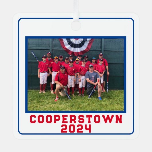 NY野球チームカスタムのチームおもしろいの事実 メタルオーナメント (正面)