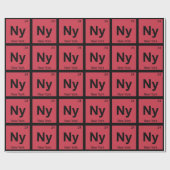 Ny -ニューヨーク化学周期表の記号都市 ラッピングペーパー (フラット)