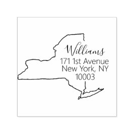 NY |ニューヨーク州スタンプ差出人住所 セルフインキングスタンプ