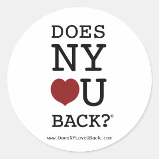 NY [ハート] U BACK?®ステッカー ラウンドシール