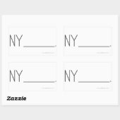 NY_____ロゴシール。 長方形シール (シート)