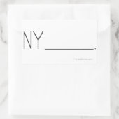 NY_____ロゴシール。 長方形シール (バッグ)
