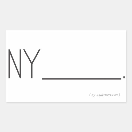NY_____ロゴシール。 長方形シール (正面)