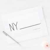 NY_____ロゴシール。 長方形シール (封筒)