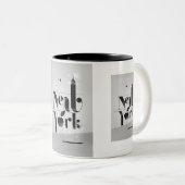 NY "Cawfee"のマグ ツートーンマグカップ (正面右)