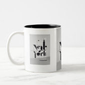 NY "Cawfee"のマグ ツートーンマグカップ (左)