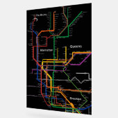 NY-Cityの地下鉄の地図 アクリルサイン (傾斜)