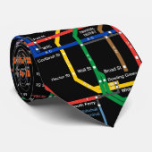 NY-Cityの地下鉄の地図 ネクタイ (ロール)