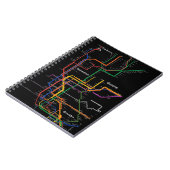 NY-Cityの地下鉄の地図 ノートブック (左側)