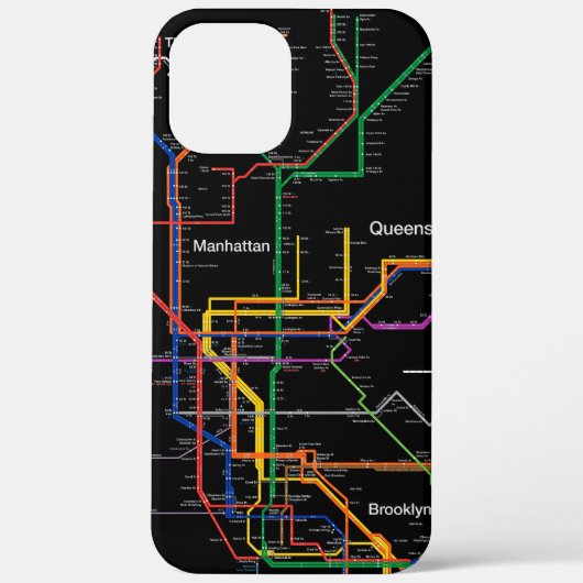 NY-Cityの地下鉄の地図 Case-Mate iPhoneケース (裏面)