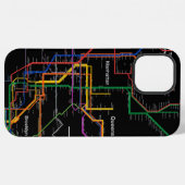 NY-Cityの地下鉄の地図 iPhoneケース (裏面横)