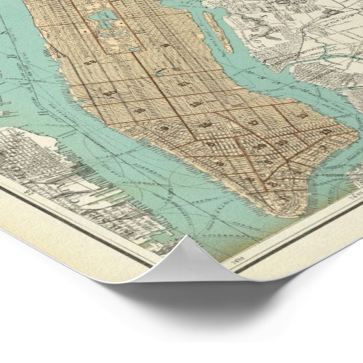 NY City, Brooklyn ポスター (角)