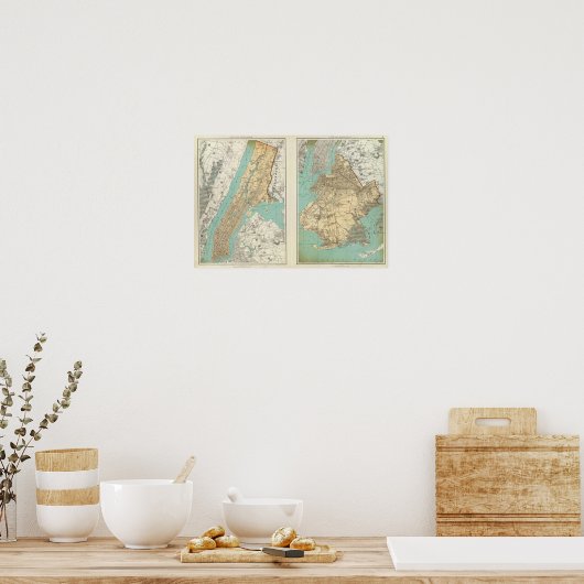 NY City, Brooklyn ポスター (キッチン)