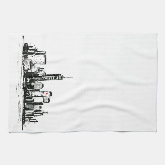 NY Cityscape Kitchen Towel キッチンタオル (横)