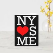 Ny Loves Me Funny I Heart New York カード (黄色い花)