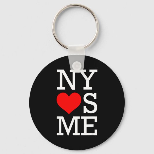 Ny Loves Me Funny I Heart New York  キーホルダー (正面)
