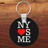 Ny Loves Me Funny I Heart New York  キーホルダー (正面)