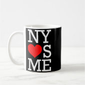 Ny Loves Me Funny I Heart New York  コーヒーマグカップ (左)