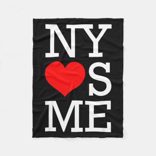 Ny Loves Me Funny I Heart New York  フリースブランケット (正面)