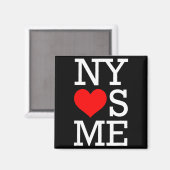 Ny Loves Me Funny I Heart New York  マグネット (正面/裏面)