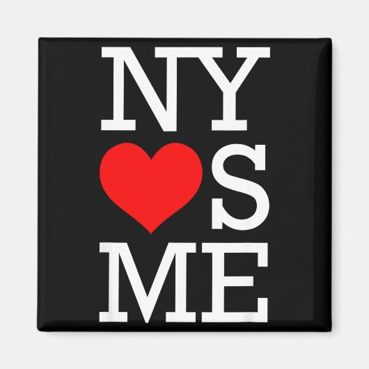 Ny Loves Me Funny I Heart New York  マグネット (正面)