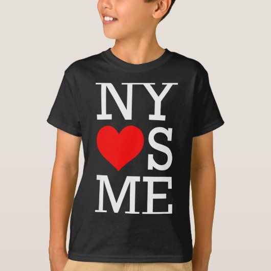 Ny Loves Me Funny I Heart New York  Tシャツ (正面)