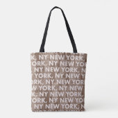 NY NEW YORKグラフィックパターン トートバッグ (裏面)