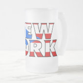 NY - PRによって曇らされるマグ フロストグラスビールジョッキ (正面右)