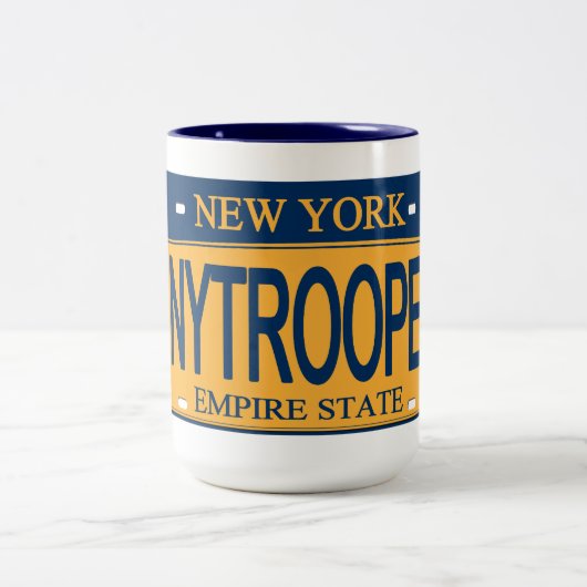 NY TROOPER NY ナンバープレート マグカップ (中央)