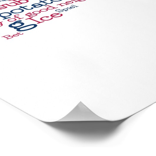 NY USAスラングWord Art Mapポスター ポスター (角)