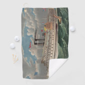 NY Voyage Grand Paddlewheel Steamboat The Pilgrim ゴルフタオル (インサイチュ)