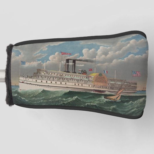 NY Voyage Grand Paddlewheel Steamboat The Pilgrim ゴルフヘッドカバー (正面)