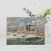 NY Voyage Grand Paddlewheel Steamboat The Pilgrim シーズンカード (スタンド正面)