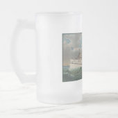 NY Voyage Grand Paddlewheel Steamboat The Pilgrim フロストグラスビールジョッキ (左)