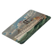 NY Voyage Grand Paddlewheel Steamboat The Pilgrim マグネット (左側)