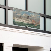 NY Voyage Grand Paddlewheel Steamboat The Pilgrim 横断幕 (ビルの外側)