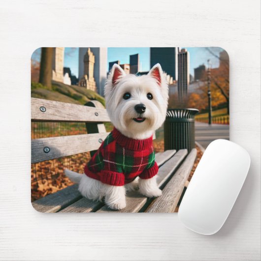 NY Westie マウスパッド (マウス)