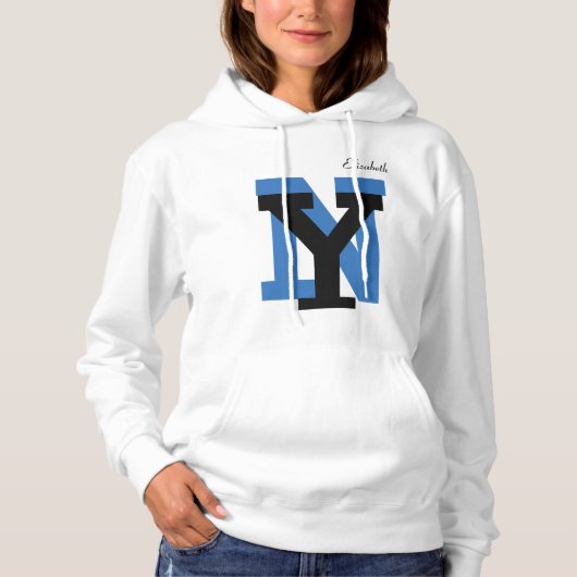 NY/Women's Basic Hooded Sweatshirt/パーソナライズされたWomen パーカ (正面)