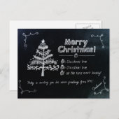 NYCからのクリスマス休暇はがき シーズンポストカード (正面/裏面)