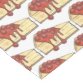 NYCさくらんぼチーズケークスライスデザートグルメベーキング テーブルクロス (アングル)