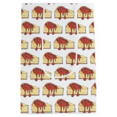 NYCさくらんぼチーズケークスライスデザートベーキング食品 ミディアムペーパーバッグ (裏面)