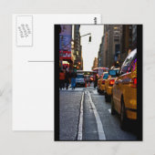 NYCでのタクシー乗り入れ ポストカード (正面/裏面)
